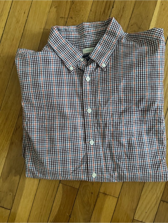 Jos. A. Bank Other - Classic Men's Button-Down Check Shirt in Red, orange  & Blue